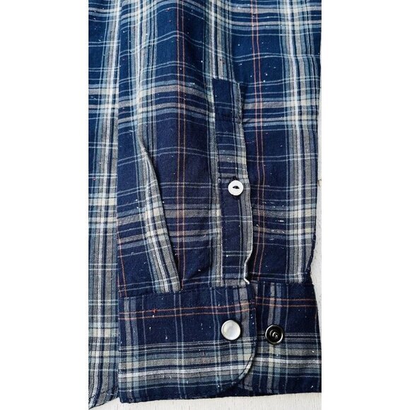 New RVCA Pearl Snap Flannel Plaid Long Sleeve Button Up Shirt Mens Sz Small NWT - Picture 11 of 16